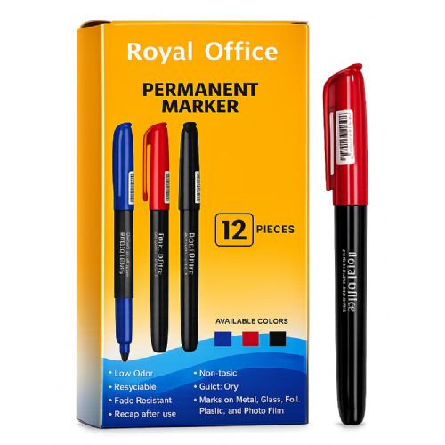 MARKER INDELEBILE PUNTA FINE ROSSO ROYAL OFFICE 1,9M